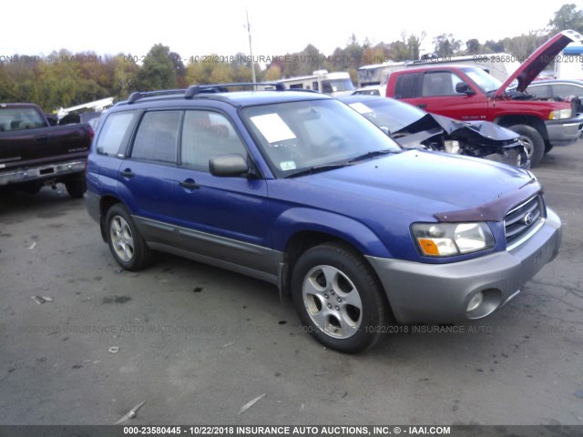 JF1SG65693H717982 - 2003 SUBARU FORESTER 2.5XS BLUE photo 1