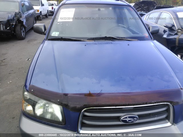 JF1SG65693H717982 - 2003 SUBARU FORESTER 2.5XS BLUE photo 6