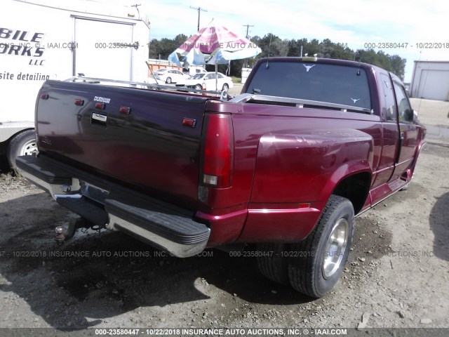 1GTHC39N2PE535435 - 1993 GMC SIERRA C3500 BURGUNDY photo 4