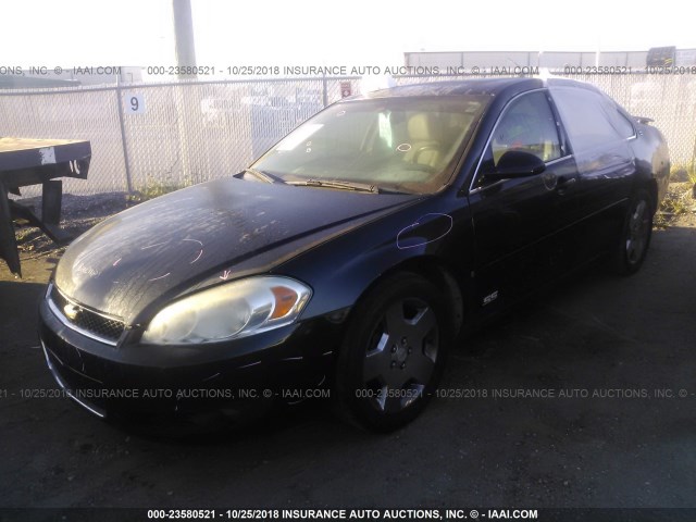 2G1WD58C779165353 - 2007 CHEVROLET IMPALA SUPER SPORT BLACK photo 2