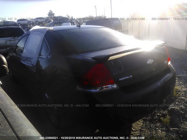 2G1WD58C779165353 - 2007 CHEVROLET IMPALA SUPER SPORT BLACK photo 3