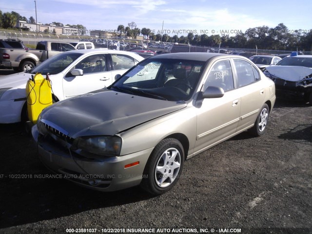 KMHDN46DX6U372785 - 2006 HYUNDAI ELANTRA GLS/GT/LIMITED GOLD photo 2