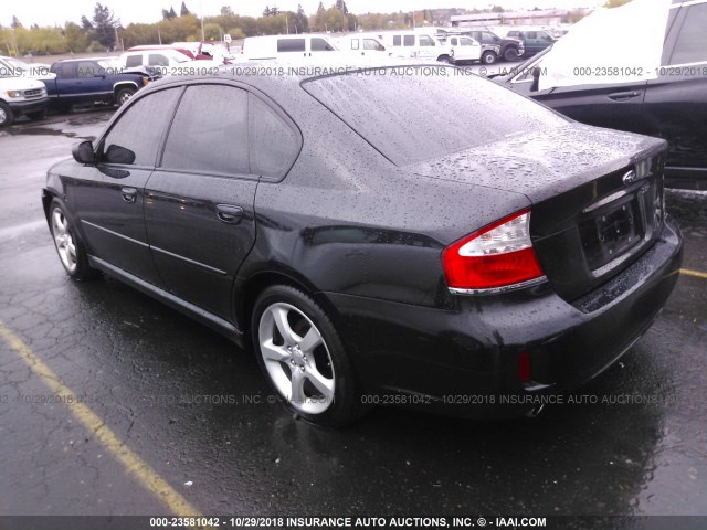 4S3BL616987205941 - 2008 SUBARU LEGACY 2.5I BLACK photo 3