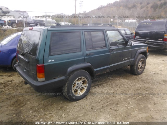 1J4FJ68S4WL139114 - 1998 JEEP CHEROKEE SPORT/CLASSIC მწვანე ფოტო 4
