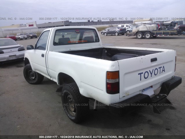 4TARN01P7PZ088552 - 1993 TOYOTA PICKUP 1/2 TON SHORT WHEELBASE DX WHITE photo 3