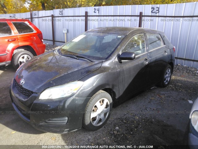 2T1KU40E29C059716 - 2009 TOYOTA COROLLA MATRIX  BLACK photo 2