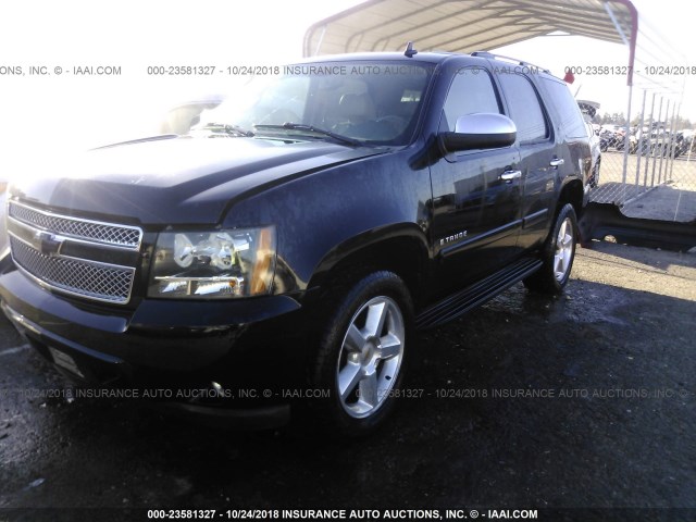 1GNFK13048R123675 - 2008 CHEVROLET TAHOE K1500 BLACK photo 2