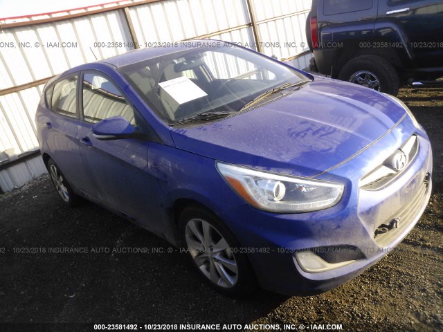 KMHCU5AE4EU145790 - 2014 HYUNDAI ACCENT GLS/SE BLUE photo 1