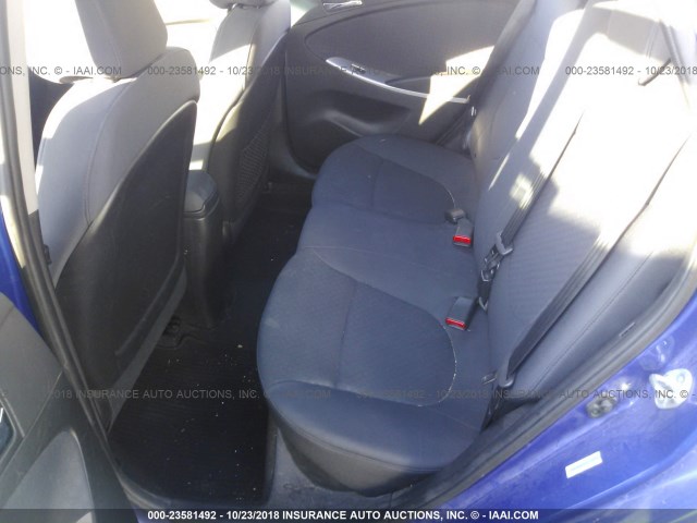 KMHCU5AE4EU145790 - 2014 HYUNDAI ACCENT GLS/SE BLUE photo 8