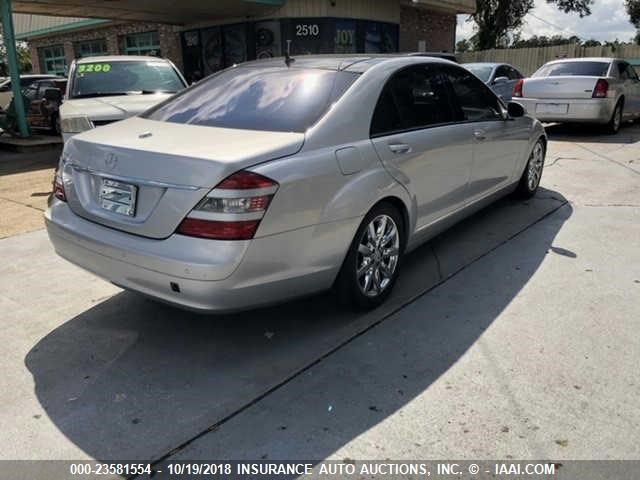 WDDNG71X57A052448 - 2007 MERCEDES-BENZ S 550 SILVER photo 4