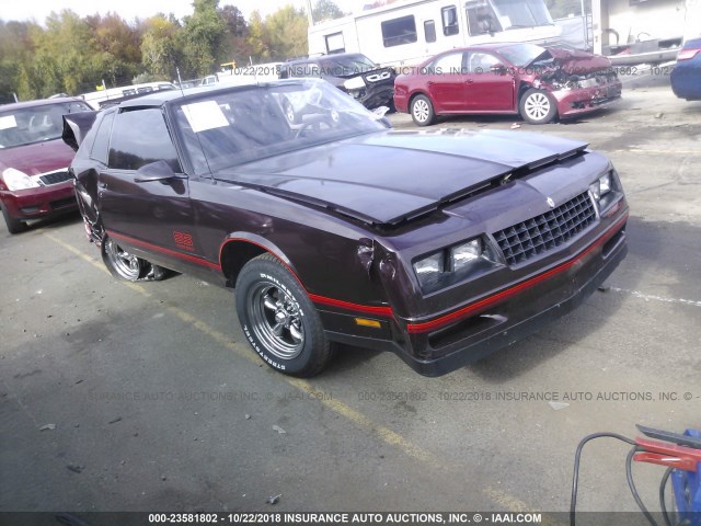 1G1GZ11G4HR106330 - 1987 CHEVROLET MONTE CARLO  BURGUNDY photo 1