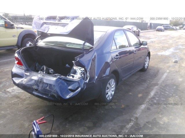 4T1BE32K46U134551 - 2006 TOYOTA CAMRY LE/XLE/SE BLUE photo 4