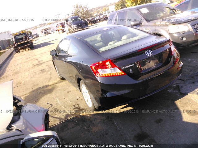 2HGFG3B19CH523239 - 2012 HONDA CIVIC EXL BLACK photo 3