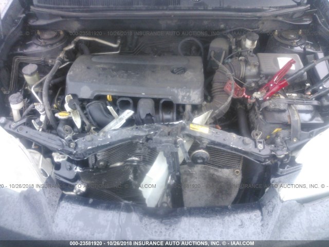 2T1LR30E95C414617 - 2005 TOYOTA COROLLA MATRIX XR BLACK photo 10