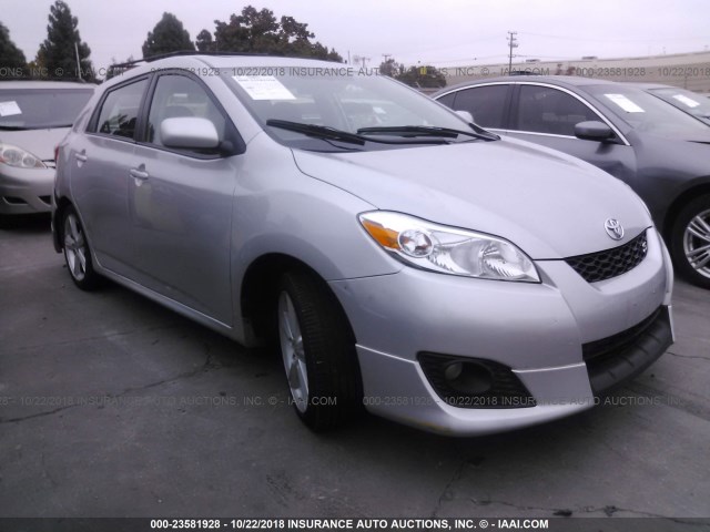 2T1KE40E99C003530 - 2009 TOYOTA COROLLA MATRIX S SILVER photo 1