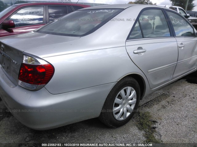 4T1BE30K06U645810 - 2006 TOYOTA CAMRY LE/XLE/SE SILVER photo 4
