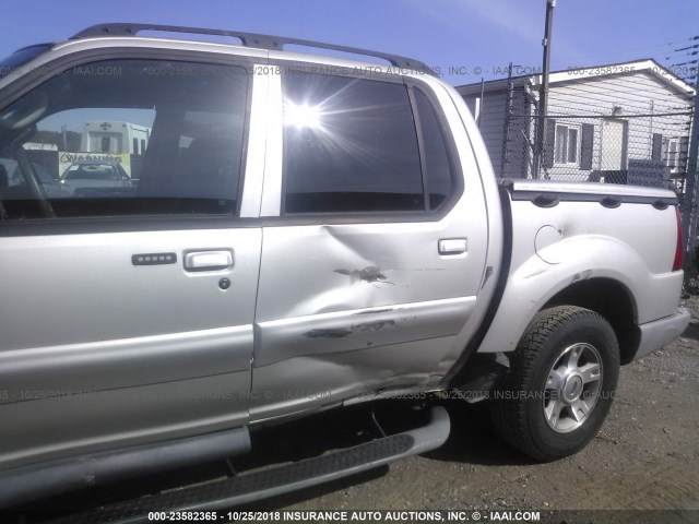 1FMZU77K04UA77263 - 2004 FORD EXPLORER SPORT TR  SILVER photo 6