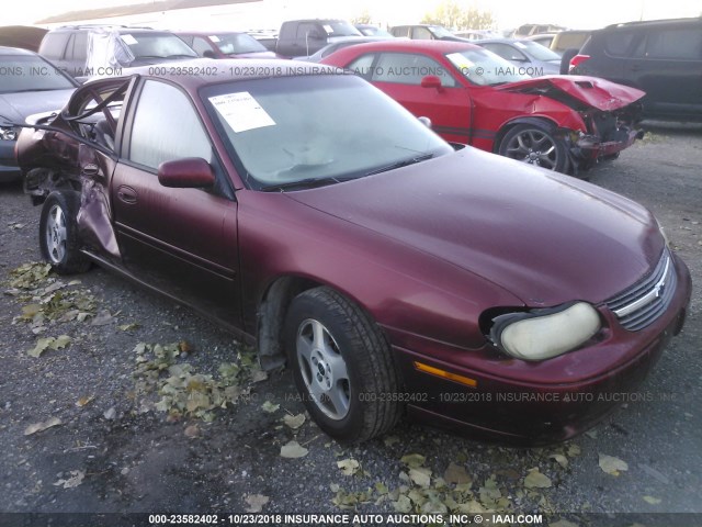 1G1NE52JX2M711008 - 2002 CHEVROLET MALIBU LS მუქწითელი ფოტო 1