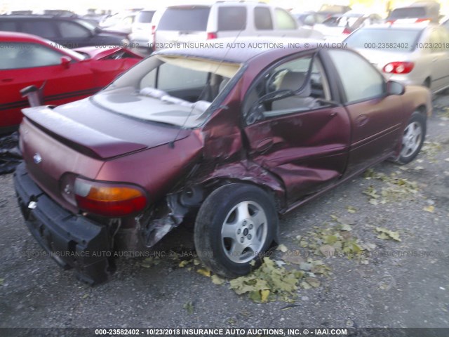 1G1NE52JX2M711008 - 2002 CHEVROLET MALIBU LS მუქწითელი ფოტო 4