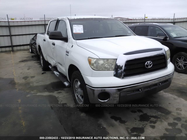 5TFEV54117X028253 - 2007 TOYOTA TUNDRA CREWMAX SR5 WHITE photo 1