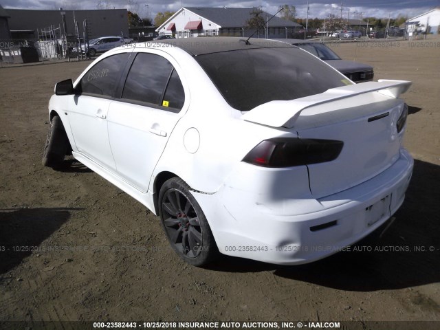 JA3AU86U08U028773 - 2008 MITSUBISHI LANCER GTS WHITE photo 3