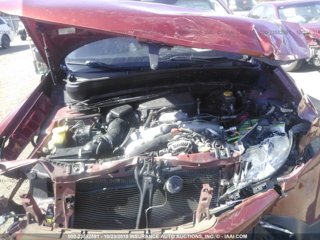 JF2SH6BC0AH804900 - 2010 SUBARU FORESTER XS Narıncı foto 10