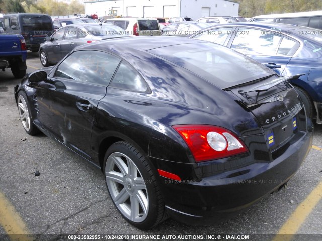 1C3AN59L56X066662 - 2006 CHRYSLER CROSSFIRE BLACK photo 3