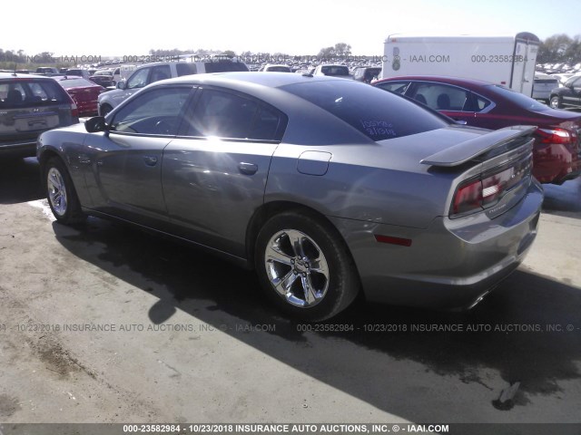 2B3CL5CT9BH572093 - 2011 DODGE CHARGER R/T GRAY photo 3