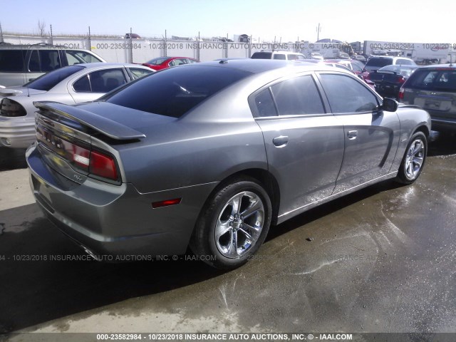 2B3CL5CT9BH572093 - 2011 DODGE CHARGER R/T GRAY photo 4