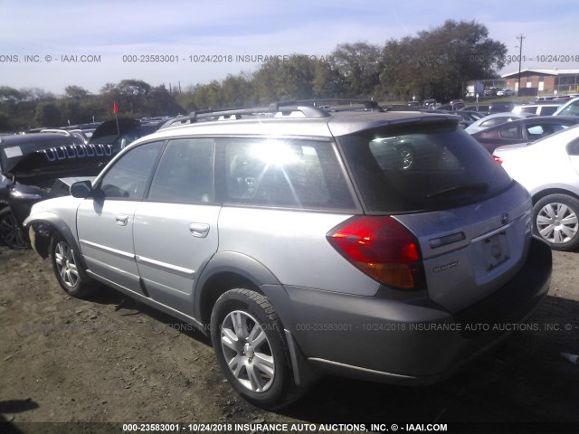 4S4BP62C357382632 - 2005 SUBARU LEGACY OUTBACK 2.5I LIMITED SILVER photo 3