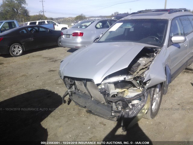 4S4BP62C357382632 - 2005 SUBARU LEGACY OUTBACK 2.5I LIMITED SILVER photo 6