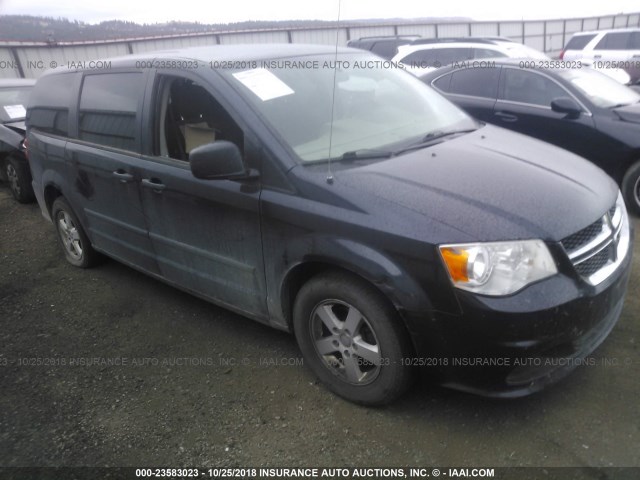 2C4RDGBG9DR638709 - 2013 DODGE GRAND CARAVAN SE Dark Blue photo 1