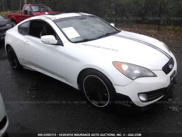 KMHHU6KH5AU017539 - 2010 HYUNDAI GENESIS COUPE 3.8L WHITE photo 1