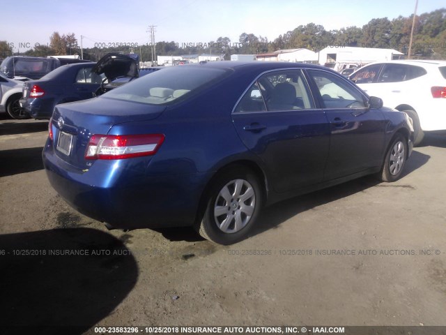 4T1BF3EKXAU542408 - 2010 TOYOTA CAMRY SE/LE/XLE BLUE photo 4
