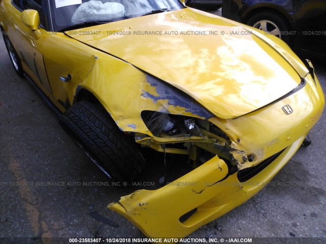 JHMAP11403T007555 - 2003 HONDA S2000 YELLOW photo 6