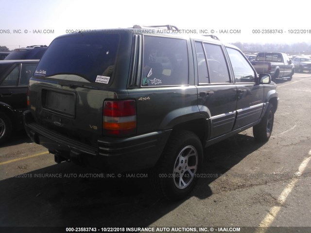 1J4GZ78Y3TC235710 - 1996 JEEP GRAND CHEROKEE LIMITED GREEN photo 4