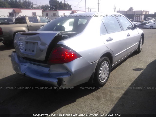 JHMCM56147C006132 - 2007 HONDA ACCORD VALUE SILVER photo 4