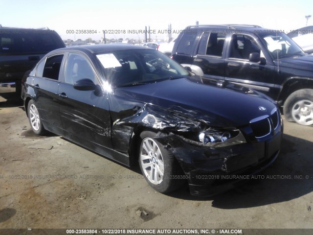 WBAVC53547FZ77051 - 2007 BMW 328 I SULEV BLACK photo 1