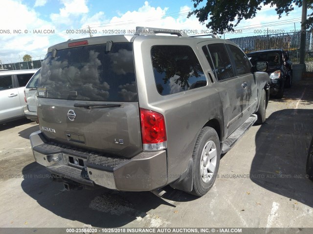 5N1AA08B56N727570 - 2006 NISSAN ARMADA SE/LE GOLD photo 4