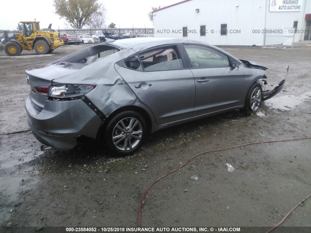 5NPD84LF8JH294608 - 2018 HYUNDAI ELANTRA SEL/VALUE/LIMITED GRAY photo 4