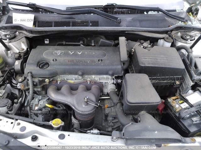 4T1BE46K38U253047 - 2008 TOYOTA CAMRY CE/LE/XLE/SE SILVER photo 10