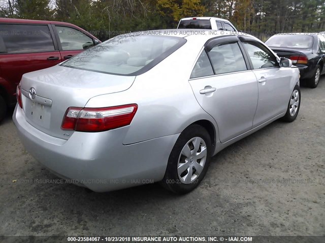4T1BE46K38U253047 - 2008 TOYOTA CAMRY CE/LE/XLE/SE SILVER photo 4