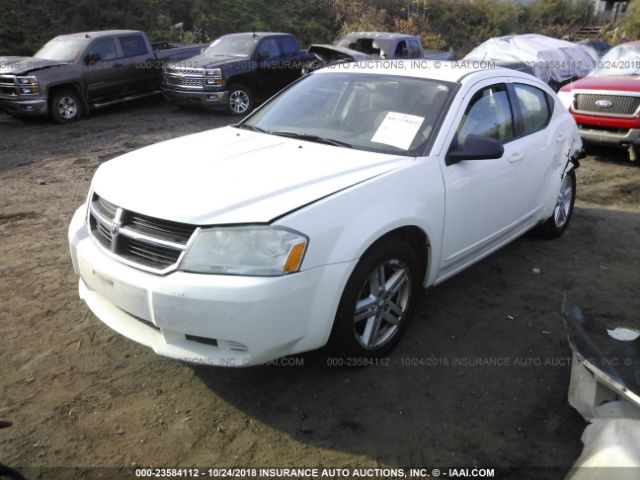 1B3LC56K18N213937 - 2008 DODGE AVENGER SXT WHITE photo 2