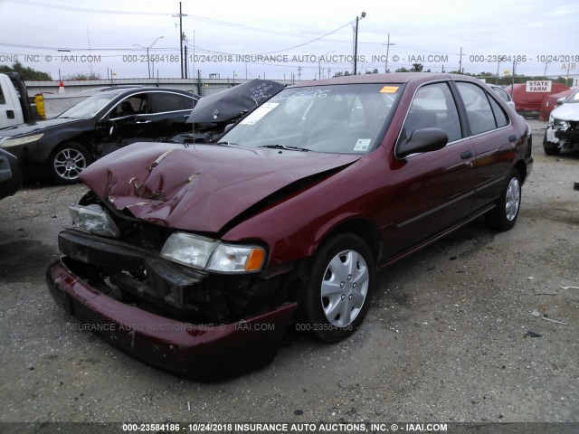 3N1AB41D0WL063606 - 1998 NISSAN SENTRA XE/GXE RED photo 2