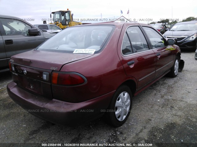 3N1AB41D0WL063606 - 1998 NISSAN SENTRA XE/GXE RED photo 4
