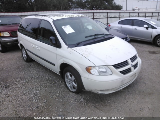 1D4GP45R05B204398 - 2005 DODGE CARAVAN SXT WHITE photo 1