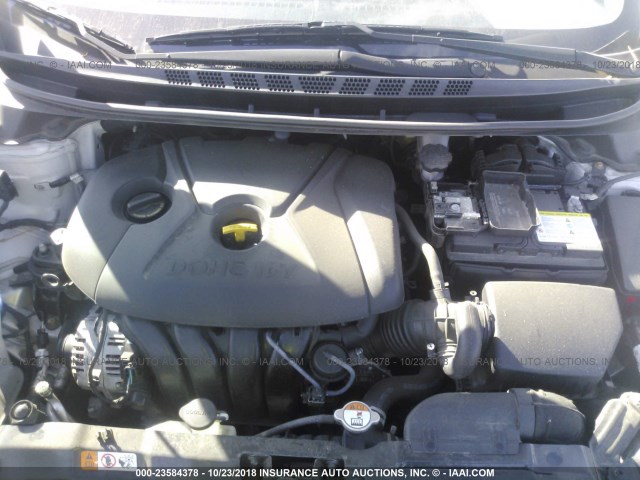 5NPDH4AE1FH641844 - 2015 HYUNDAI ELANTRA SE/SPORT/LIMITED SILVER photo 10