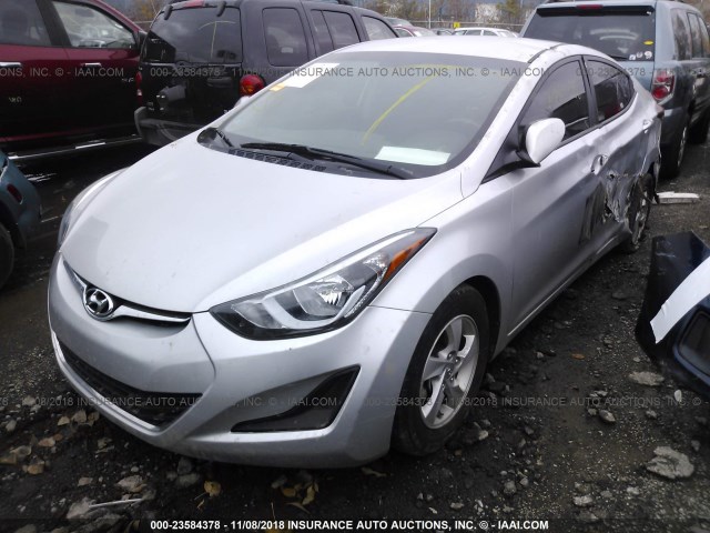 5NPDH4AE1FH641844 - 2015 HYUNDAI ELANTRA SE/SPORT/LIMITED SILVER photo 2