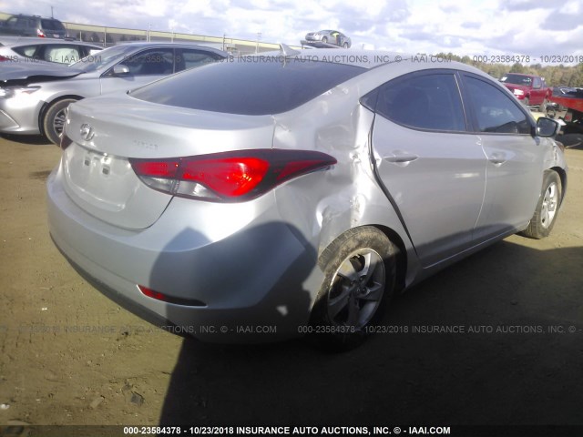 5NPDH4AE1FH641844 - 2015 HYUNDAI ELANTRA SE/SPORT/LIMITED SILVER photo 4