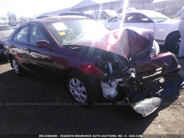 4T1BE32K24U260808 - 2004 TOYOTA CAMRY LE/XLE/SE RED photo 1